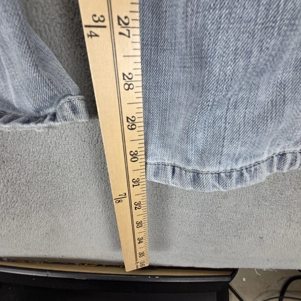 Vintage Levis Engineered Jeans Mens 33x32 Blue Twisted Button Fly Light Wash
